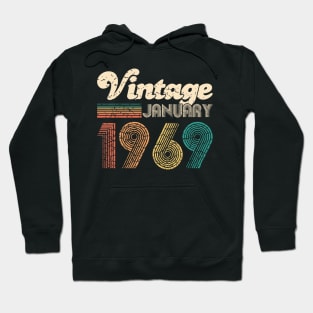 50th Birthday Gift - Vintage January 1969 Women Men Hoodie